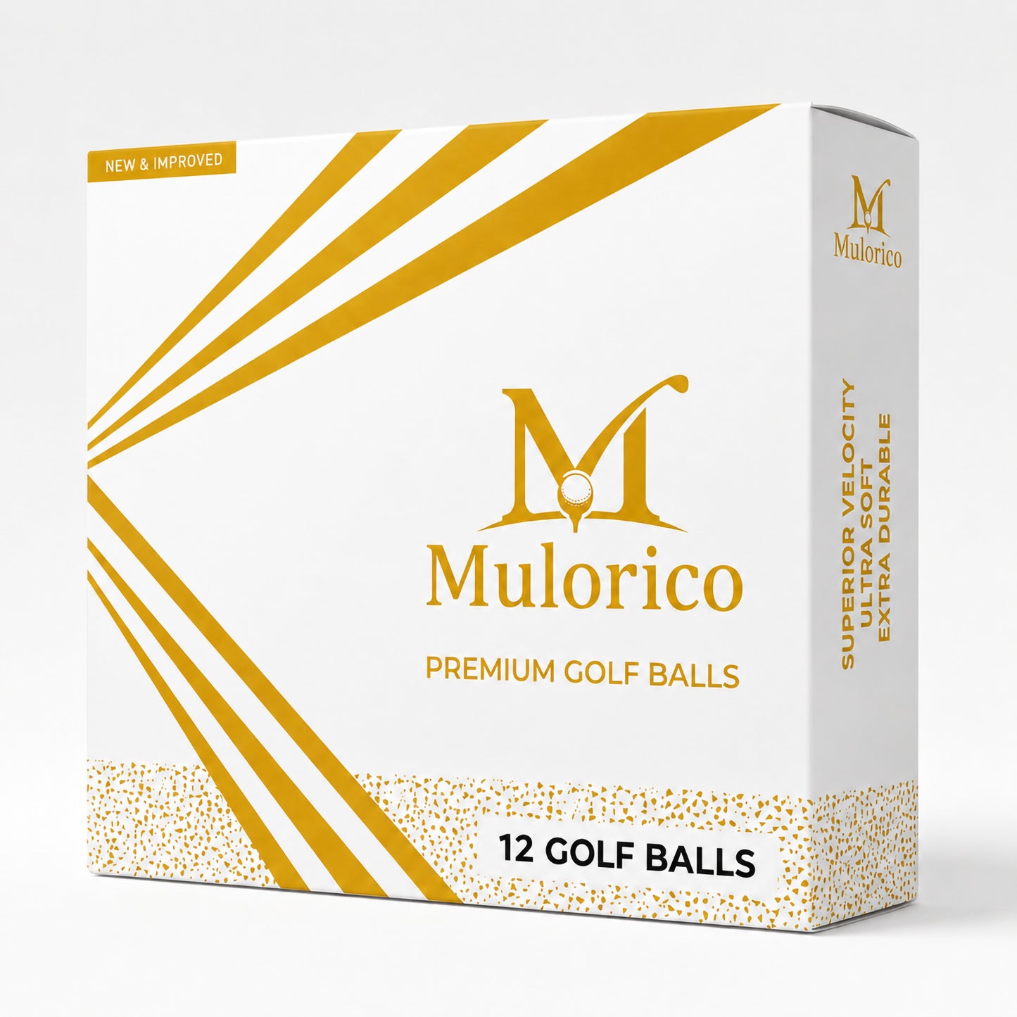 Premium yellow outer box for golf ball packaging